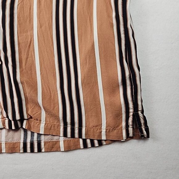 Denim & Flower Rickey Singh Large Shirt Mens Retro Stripe Short Sleeve Button - Picture 7 of 8